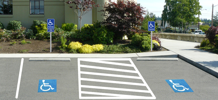 accessible parking lot